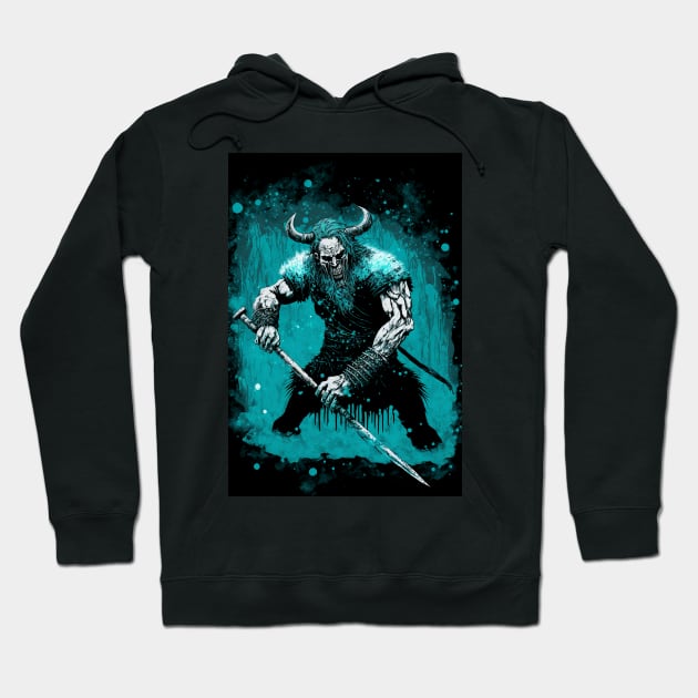 Mörk Borg Bestiary - Frost Giant Hoodie by DodgyDogma